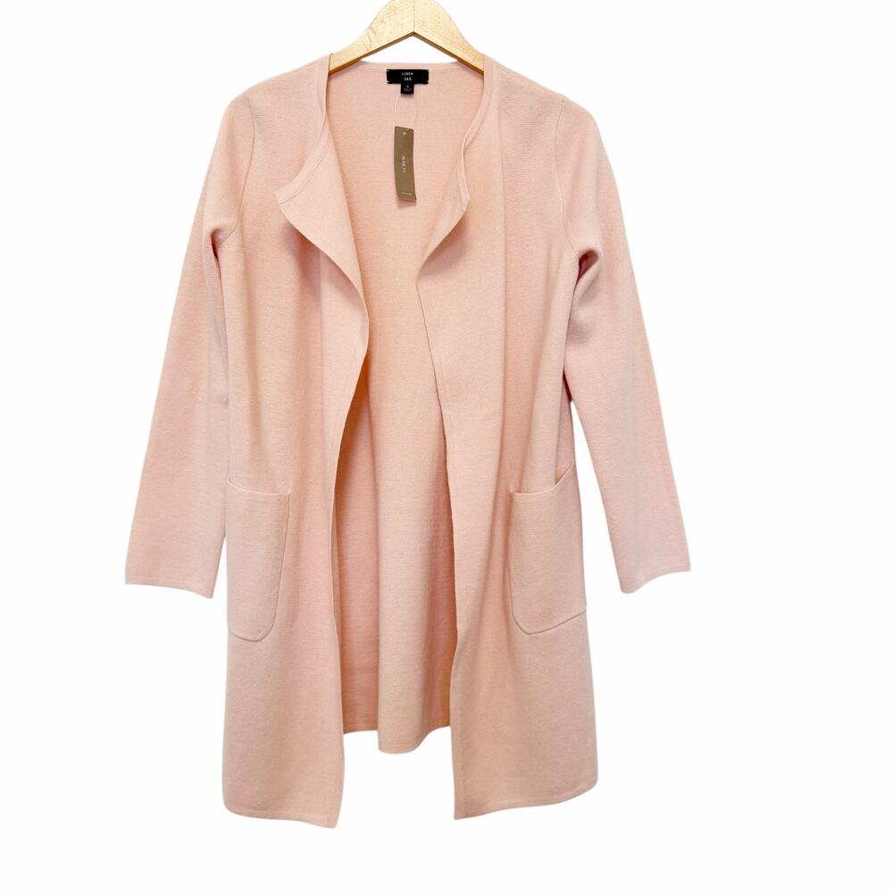 J. Crew 365 Pink Juliette Collarless Sweater Blazer Sz S